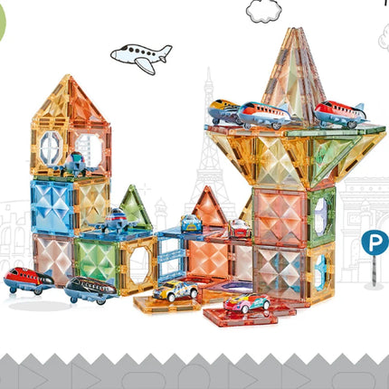 7.5cm Magnetic Building Blocks Construction Children Magnet Tiles Montessori Educational Toys for Kids Birthday Gifts