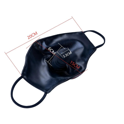 Fetish Cosplay Mask Soft Glossy Leather Full Cover Hood with Zipper Anime Halloween Party Costume Props Stage Performance Mask