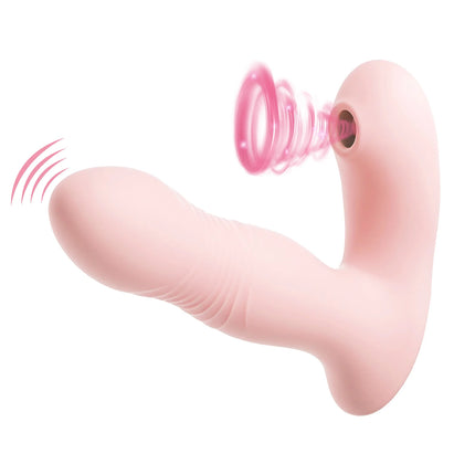 Vibrator Thrusting Dildo for Women G Spot Toy Clitoral Stimulator Sex Toys Vibrator with 9 Vibration 9 Sucking Heating Function