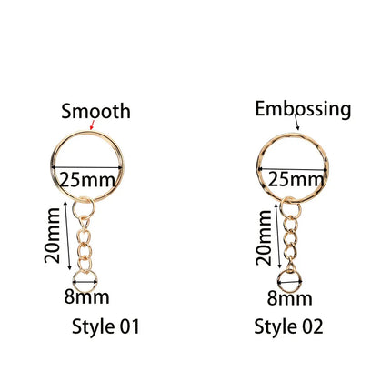 20/50Pcs Key Ring Key Chain Round Split Keyfob Keyrings with Jump Ring for DIY Keychain Pendants Jewelry Making Accessories