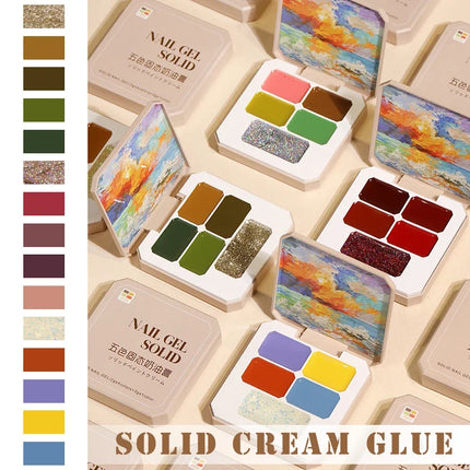 Solid Nail Polish Color Mud Gel Full Coverage Painting Nail Art Glue Mousse Creamy Texture Manicure Varnishes Solid UV Gel Plate