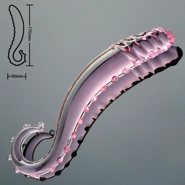 Glass Dildo Anal Vagina Massager Artificial Glans Penis Spiral G Spot Stimulator Butt Plug Adult Products Sex Toys for Women Men