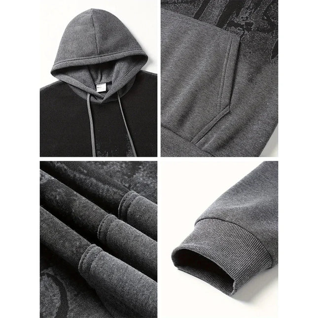 Jesus Christ Style Hoodies for Men High Quality Cross Printed Hooded Sweatshirts All Season Daily Casual Sporty Fashion Pullover