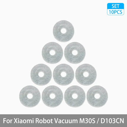 For Xiaomi Mijia M30S D103CN Robot Vacuum Cleaner Accessories Main Side Brush Hepa Filter Mop Cloth Dust Bag Replacement Spare
