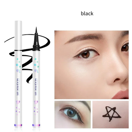 Colored Eyeliner Pencil Matte Waterproof Long Lasting Eyeliner Liquid Pen Quick-drying No Blooming Black White Eye Makeup Tools