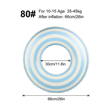 1PC Large Striped Inflatable Pool Floats, Swimming Pool Tubes, Classic Striped Swimming Rings for Adults