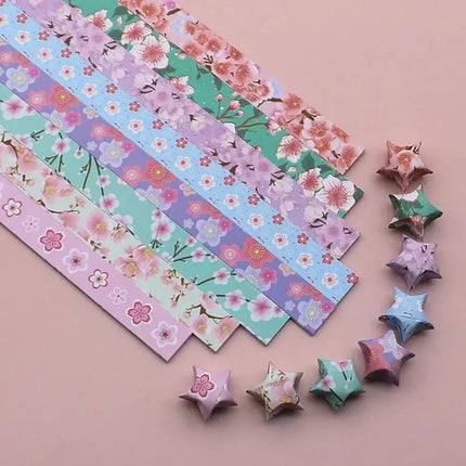 Star Paper Strips Origami Stars Paper Handmade Paper Craft Star Folding Paper Lucky Colorful Cartoon Star Folding Paper