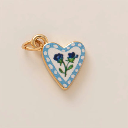 Simple and versatile color blocking butterfly love flower DIY pendant accessories gold-plated color preservation