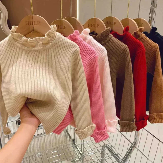Sweaters 0-7Y Baby Knit Sweater Autumn Cotton Pullover for Boys & Girls Cozy Long Sleeve Tops