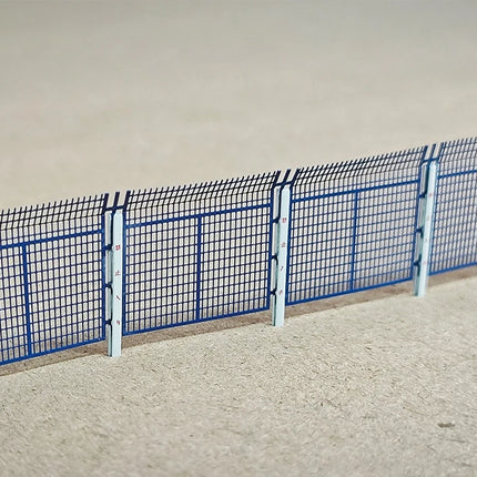 N Scale Metal Protective Fence With 8 Columns Model For DIY Building Fence Wall Sand Table Railway Train Scene Diorama Kit 1PCS