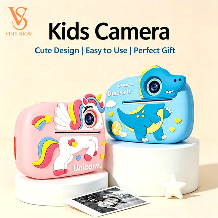 Kids Camera Instant Print 1080P HD Toddler Digital Video Camera 2.4-Inch Toy for Girls Boys Age 3-12 Christmas Birthday Gift