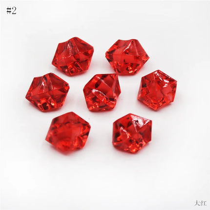 100Pcs Acrylic Stones Crystal Ice Cubes Decor Vase Filler Pebble Aquarium Fish Tank Accessories DIYJewelry Decoration 6*9mm
