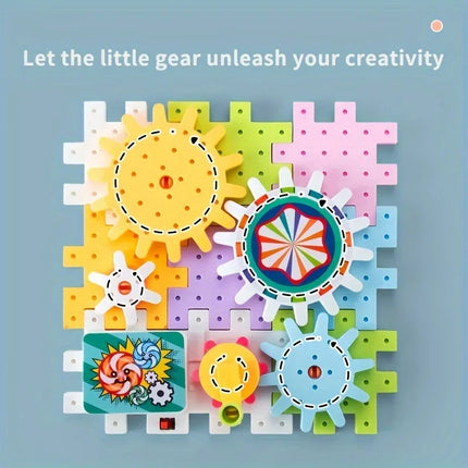 Hot 83-263 PCS Electric Gears 3D Puzzle Model Building Kits Plastic Brick Blocks Educational Toys For Kids Children Xmas Gifts