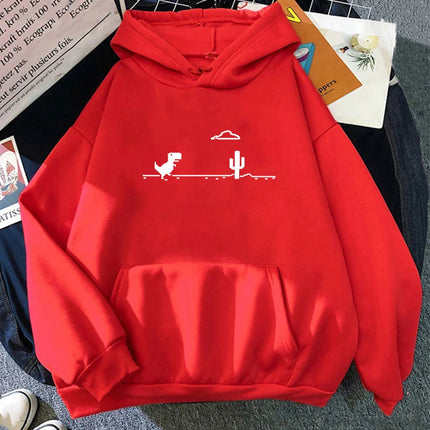 Network Malfunction Little Dinosaur Hoody Men Women New Thicken Pullover Hoodie Cute Pocket Sweatshi Loose Casual Unisex Hoodies