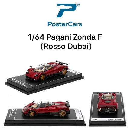 Postercars 1/64 Toy Car Model Lamborghini McLaren Bugatti Koenigsegg Pagani Aston Martin Diecast Vehicle Miniature Free Wheels