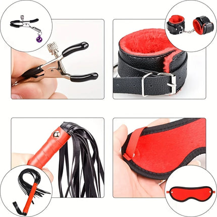 SM Bondage Set, Sex Toys, Extreme Sex, BDSM Bondage Sex Set, Couples Erotic Toys, SM Sex Toys with Handcuffs, Ankle Mask