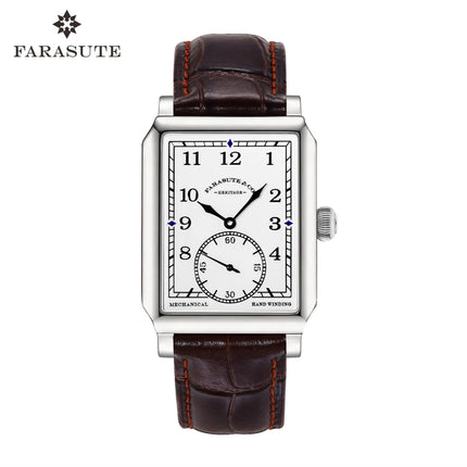 FARASUTE 2026 New Retro Wristwatches Men Casual Manual Square Customized Mechanical Movement Watch Male Sapphire Glass Reloj
