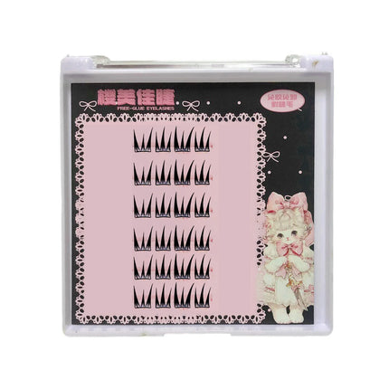 Glue-free Korean Style False Eyelashes Girl Group Fashion Eyelash Extension Natural Manga Segemented DIY Lashes Large Capacity
