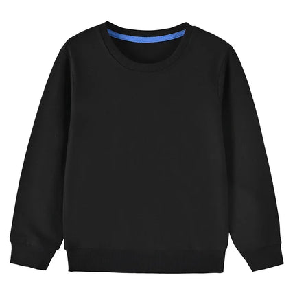 Autumn Children's Hoodies Tops Colorful Clothes Toddler Baby Kids Boys Girls Cotton Casual Solid Plain Sweatshirt 3-10Years