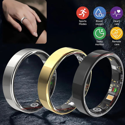 New Smart Ring Bluetooth 2026 Waterproof Lightweight Heart Rate& Blood Oxgyen & Sleep Monitoring Men Women Gifts 5ATM Waterproof