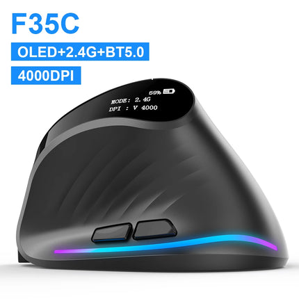 Lefon 2.4G Ergonomic Mouse Vertical Wireless Mouse Rechargeable Gaming Mice for PC Laptop MacOS Office F35C/F35B/F35 버티컬 마