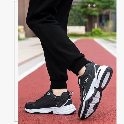 Chunky Sneaker for Men Thick Sole Versatile 2025 New Trend Mesh Lace Up Breathable Casual Sports Shoes Increased Soft Soles
