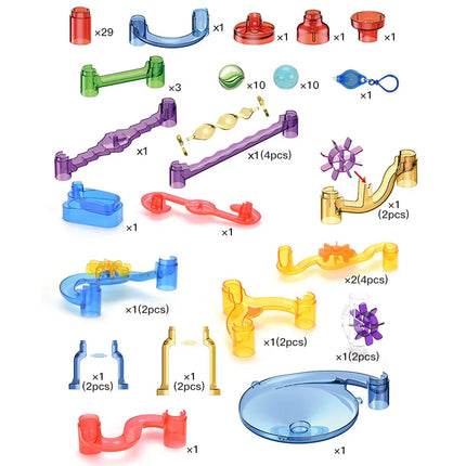 Children's Maze Building Block Set Marble Running Transparent Puzzle Educational Parent-Child Assembly Game Toy