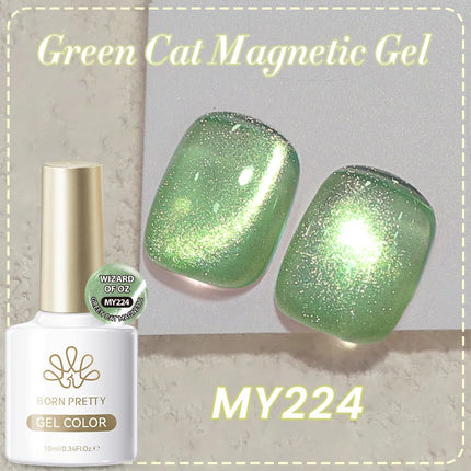BORN PRETTY 10ml Auroras Glitter Cat Magnetic Gel Nail Polish Jelly Glass Bead Semi Permanent Soak Off UV LED Varnish Manicure