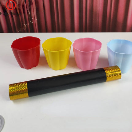 1Set Magic Wand Turns Into Four Flower Cane To Flowers Magic Tricks Stage Wand Magia Mentalism Illusion Gimmick Props Magician
