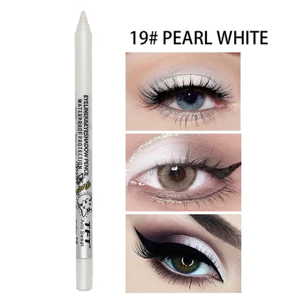 Pearlescent Matte Long-lasting Eye Liner Pencil Waterproof High Pigment Smooth Eyeliner Gel Pencil Women Eye Makeup Cosmetic