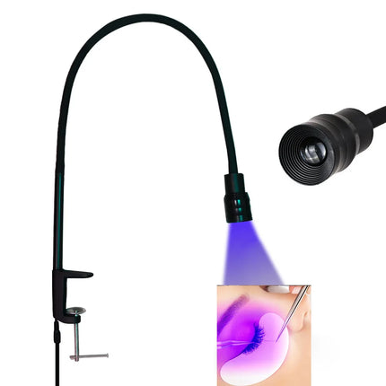 10W desktop adjustable purple light eyelash beauty lamp, false eyelash extension UV glue curing lamp, LED phototherapy lamp
