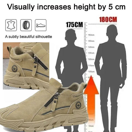 Men's Waterproof Casual Sneakers, Thick-Sole Wear-Resistant Sports Shoes, Non-Slip Comfortable Breathable, Fashionable Practical