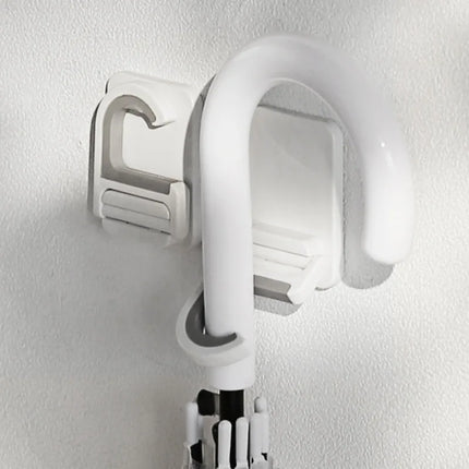 Wall Mount Broom Mop Clip Holder Self-adhesive Broom Brush Mop Hanger Organizer Rack Kitchen Bathroom Storage Multi-Purpose Hook