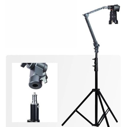 Aluminum Alloy Boom Arm Stand, 360° Rotatable Desktop Mount for Live Streaming, Video Recording, Phone iPad Tablet Holder