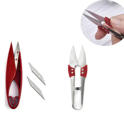 U Shape Clippers Sewing Scissors Trimming Nippers Yarn Stainless Steel Embroidery Craft Practical Tailor Scissors Shears