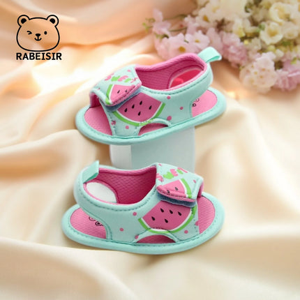 Summer 0-18 Months Baby Girl Princess Watermelon Cloth Sole Cloth Shoes Toddler Baby Sandals