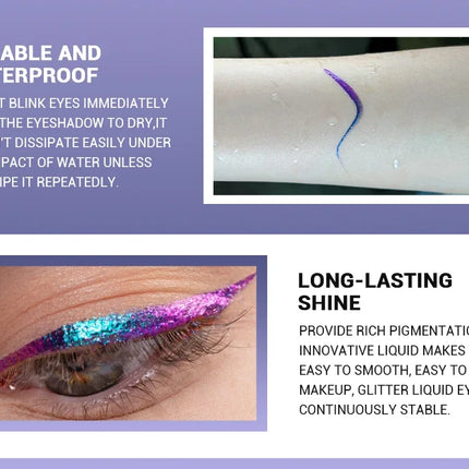 CHARMACY New 8 Color Duochrome Eyeliner Set High Pigment Glitter Eyeliner Set Waterproof Liquid Eye Liner For Women Cosmetics