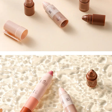 DIMSHOW 5-section Highlight Lazy Eyeshadow Pencil Pearlescent Fine Glitter Illuminating Eyeshadow Stick Set
