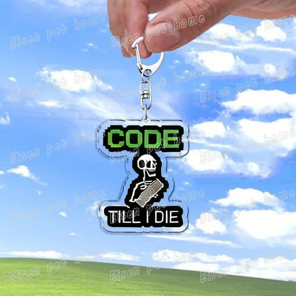 Funny XP 98 Window 10 Computer Keychains for Accessories Bag Charm Programmer Keyrings Jewelry Friends Birthday Gifts