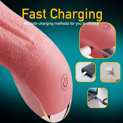 Realistic Tongue Licking Vibrator for Women G Spot Clitoris Nipple Stimulator Blowjob Vagin Massager Masturbator Sex Toys Adult