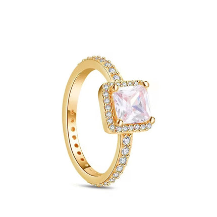 18K Gold Plated 925 Sterling Silver Flowers And Leaves Disc-shaped Ring 6 7 8 9 Rings Wedding Fashion Fine Luxury Jewelry Women