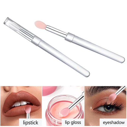 3/15PCS Reusable Lip Brush Silicone Lip Mask Applicator Transparent Lipstick Tool For Lip Gloss Eyeshadow Brushes Makeup Tools