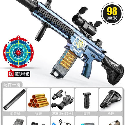 Children's Electric Continuous Firing Hand Automatic Throwing Shell M416 Soft Bullet Gun Can Fire Soft Bullet Gun Model Toy Gun