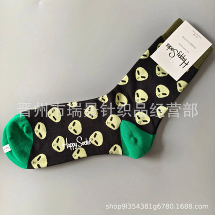High Quality Fashionable Men's Mid-Calf Cotton Socks HappySocks New Arrival Suitable for All Seasons Swedish Design