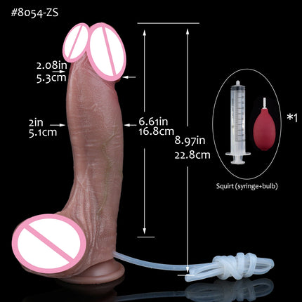 FAAK Silicone Squirt Dildo Panties Simulated Abdominal Muscles Underwear Ejaculation Realistic Penis sex Toys for Men Women