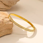 A row of square diamond bracelet