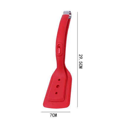 Silicone Kitchen Tong Non-stick Steak Spatula Eggs Pancake Fried Turners Wide Mouth Kitchen Cooking Shovel for Barbecue Clip