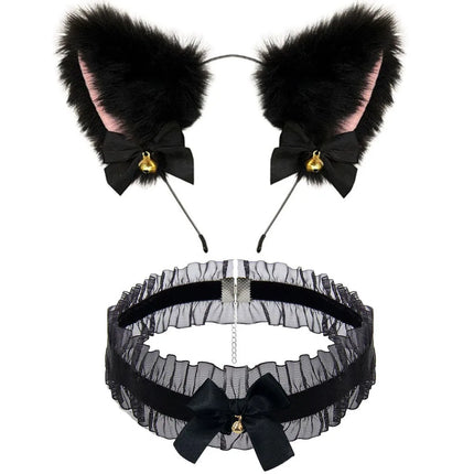 Cute Fox Tail Anal Plug Bow-Knot Soft Cat Ears Headbands Collar Erotic Cosplay Couples Accessories SM Sex Toys for Female Male