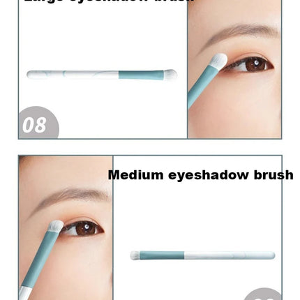 12pcs Makeup Brushes Set Portable Foundation Powder Blending Blush Concealer Synthetic Fiber Bristle Brush Blending Makeup Brush