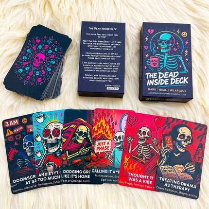The Dead Inside Deck Tarot Cards , 54 Cards 13x8cm, Skeletal Divination Oracle, Meet Death Below Decks, Card Games